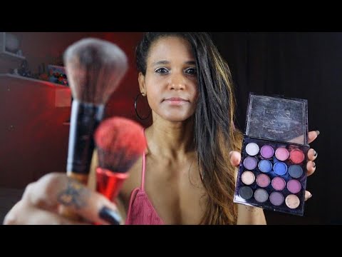 ASMR maquiando voce fast & aggressive 💄🔥