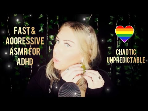 ⚠️ FAST & AGGRESSIVE ASMR FOR ADHD W/ MOUTH SOUNDS  👄⚠️ #asmr #fastandaggressiveasmr #asmrtingles