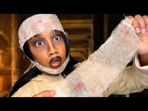 ASMR Mummy Gets You Ready For Your Tomb by Mummifying You 🧟‍♀️⚰️ Personal Attention ASMR