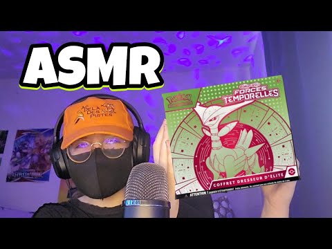 ASMR • OUVERTURE D’UNE ETB POKÉMON FORCE TEMPORELLE 😴 (j’ai eu une carte incroyable 🤌)