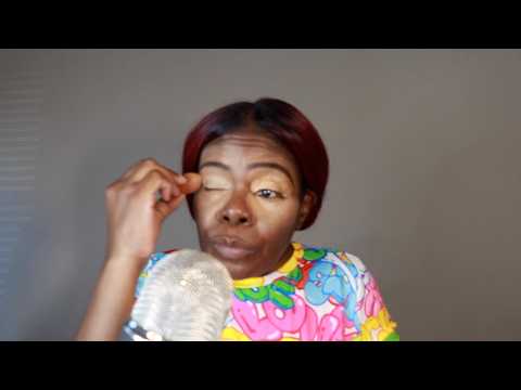Deep Red Burgundy Wig Makeup ASMR Chewing Gum