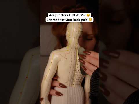 Acupuncture doll + Gua Sha 😍/😐 Tapping scratching asmr 🥱