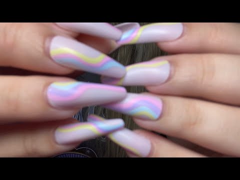 ASMR~ Nail Tapping with long press on nails (Fast and aggressive) ✨