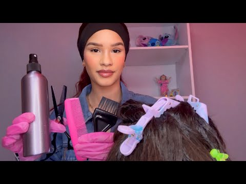 ASMR Tú mama te arregla el pelo después de una mala experiencia escolar 💔🐛✂️