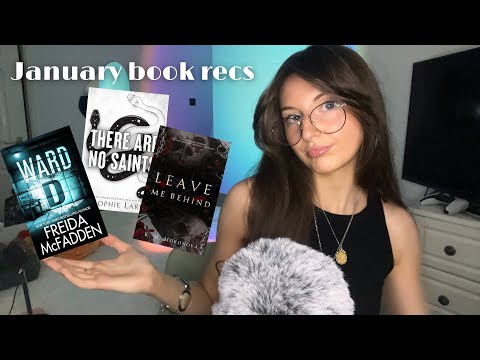 ASMR Top January book recommendations📚(book tapping, whispering)