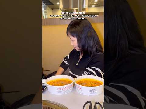 Not my Asian mom’s secretly making her own budae jjigae… #food #mukbang #eating