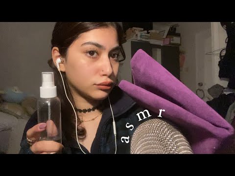 ASMR | random trigger assortment, upclose mic triggers, fabric sounds and more!