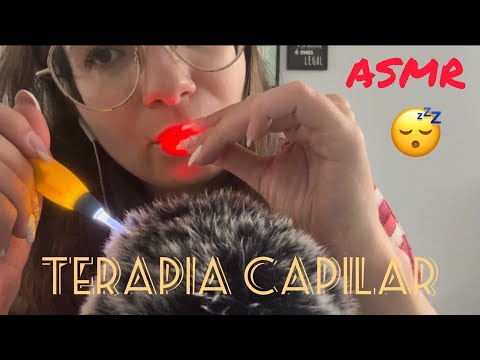 ASMR Caseiro terapia capilar para você dormir rápido (sons de boca, cafune, luzes...) #asmr #dormir