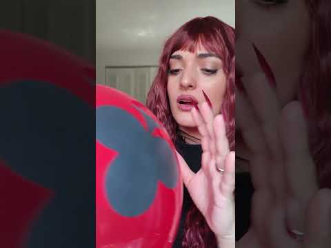 Hello!  😃🖐🏻Balloon with poker card symbols.♦️#asmrnia #asmrsounds #balloon #reaction #short #tapping