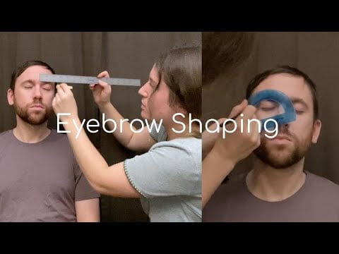 ASMR Eyebrow Shaping, Trimming and Plucking on a Real Person