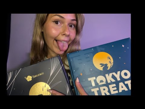 ASMR Eating Tokyo Treats + Sakuraco😍 (mouth sounds) 