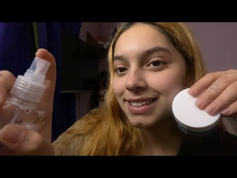 ASMR COMO HAGO MI SKINCARE| PRODUCTOS QUE OCUPO EN MI CARA| SOFIWI