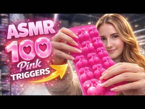 ASMR 100 Triggers in 10 min 💗 Public ASMR 💗 Fast Tapping, Scratching ⭐️ PINK