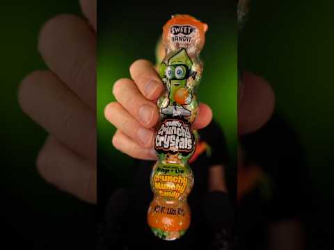 Trying weird candy ASMR: Tangy Crunchy Crystals #asmrcandy #candyasmr  #candying #snacks