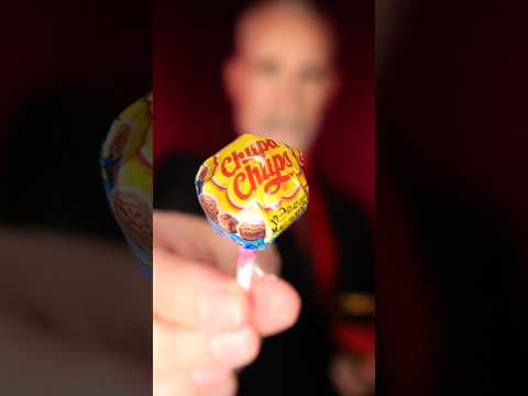 Trying the Swedish Meatball lollipop from IKEA.