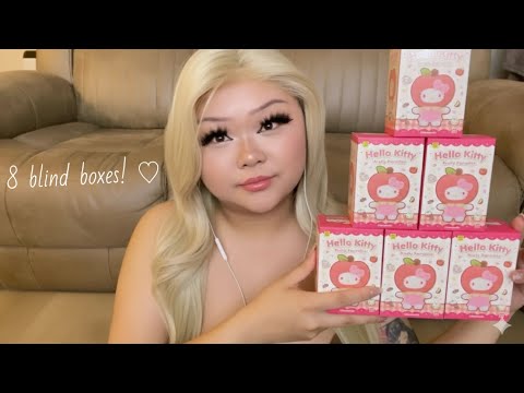 ASMR Opening A TON Of Hello Kitty Blind Boxes! ♡ (realistic)