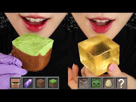 ASMR MINECRAFT FOOD MUKBANG 🧊 MINECRAFT SQUISHY UNBOXING ASMR