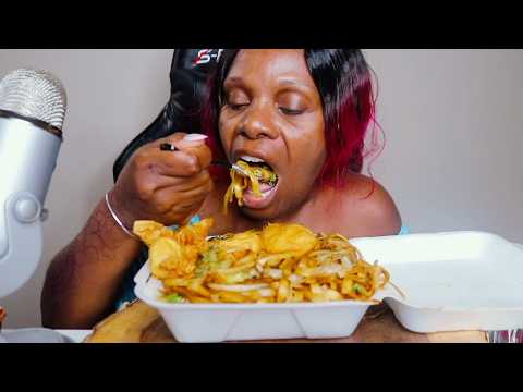 Lomein Noddles Dinner ASMR Eating Sounds