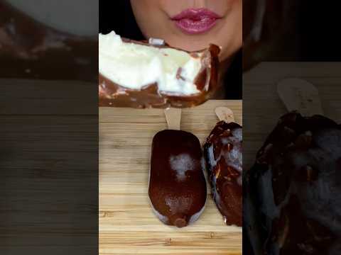CRUNCHY MAGNUM ICE CREAM BARS #asmr #icecream #chocolate #food #summerofgoals #mukbang