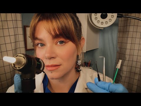 ASMR Your Ears are Clogged! | Ear Exam, Ear Cleaning, Hearing Tests (No Mic Scratching)