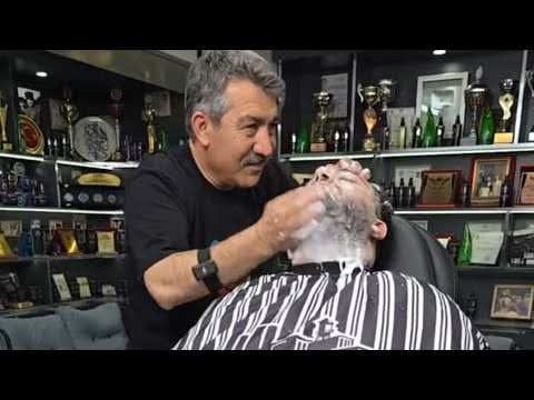 "Groom's Full Care Shave | Live ASMR Barbering"