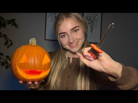 ASMR Carving You Like a Pumpkin🎃 for many tingles 