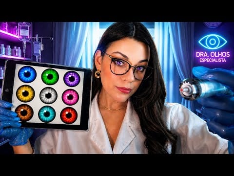 ASMR: Trocando A Cor Dos Seus Olhos 🔴⚫️🟢(COMPILADO)