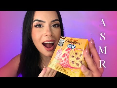ASMR| comendo chocottone de Fini - eating gummy - asmr gostosinho