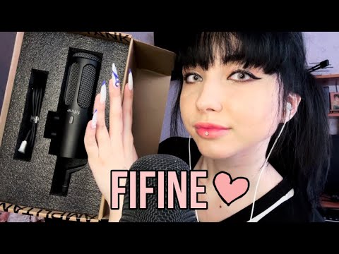 АСМР распаковка и тест микрофона FIFINE APLITANK 3 💜