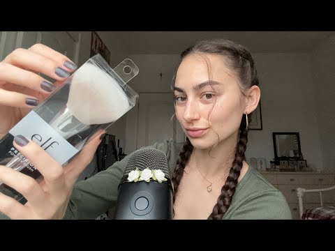 asmr mic brushing & braid sounds