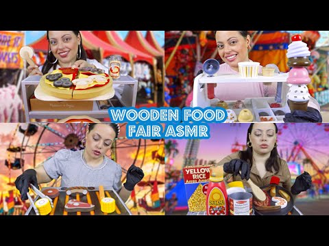 ASMR| The WOODEN FOOD FAIR - Pizza Shop, Ice Cream Shop, BBQ, Tacos SATISFYING FOOD PREP Roleplay