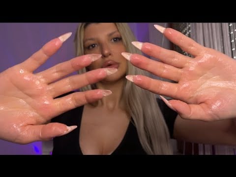 ASMR | Oil and Lotion Hand Sounds 💧Wet & Sticky Sounds for Stress Relief 🧴💦