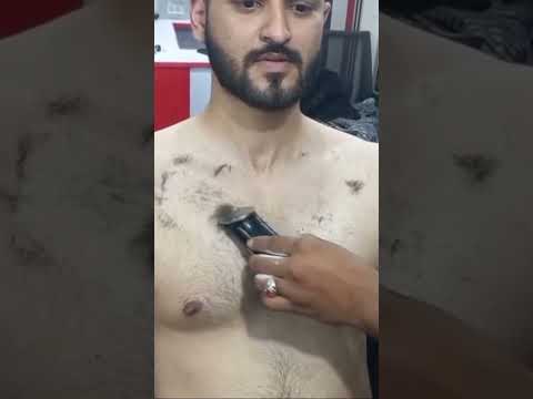 Chest Hair Trim 💈#chesthair #trimming #barber #relaxation #satisfyingvideo #lahoribarber #asmr