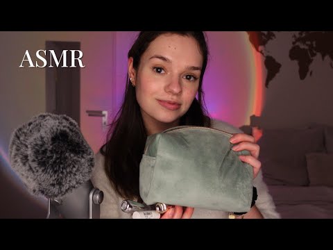 ASMR declutter my makeup with me