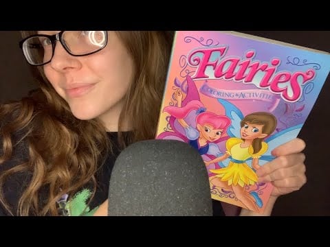 ASMR Tapping On A Fairy Coloring Book | No Talking