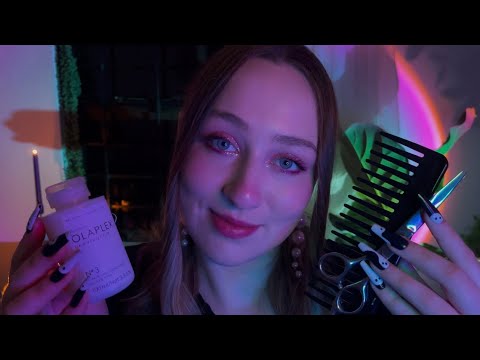 asmr halloween haircut, scalp treatment & massage