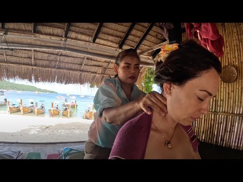 MASAJE RELAJANTE de cuerpo completo con ACEITE DE COCO 🇹🇭 🥥