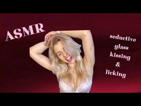 ASMR | glass licking, kissing 💋❤️