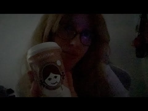 (asmr) doing asmr with only a chocolate milkshake (no talking except intro)