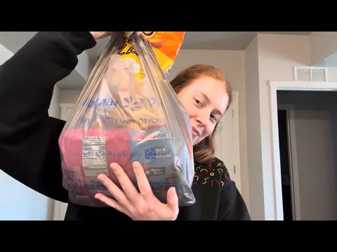 ASMR Walmart Grocery Haul - whisper ramble and tapping