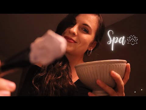 ASMR J19 🎄 ROLEPLAY SPA : massage et soin du visage 🌸