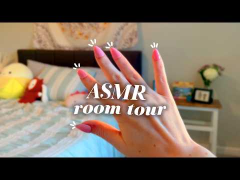 lofi ASMR bedroom tour | tapping, whispered rambling, LOTS of triggers