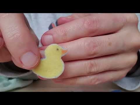 Cutting out a fabric duck asmr