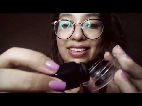 ASMR Fazendo sobrancelha de henna + extensão de cílios em você ☁ (sons reais em camadas)