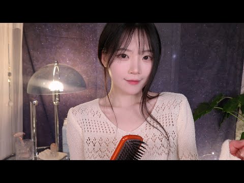 ASMR(Sub✔)리얼한 두피 마사지와 헤어 브러싱 수면 케어 해드릴게요 / Sleep care with realistic scalp massage and hair brushing