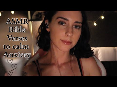 Christian ASMR-Bible Verses for Anxiety Relief🩷(with face brushing)