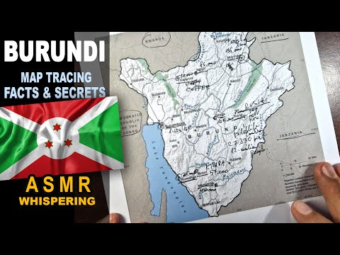 ASMR: Map of BURUNDI Outline Tracing | Main Cities Facts and Highlights [ASMR maps and facts]