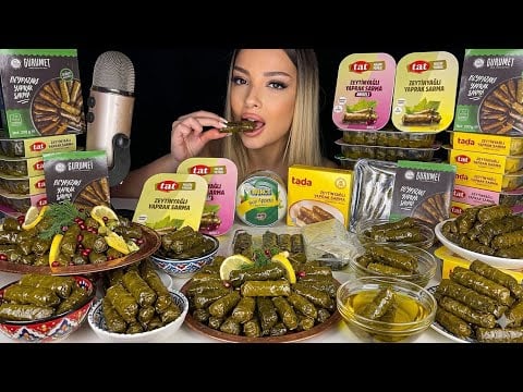 MARKETTEKİ TÜM SARMALARI DENEDİM! 🍃 (En İyisini Hangisi? Türkçe ASMR MUKBAF