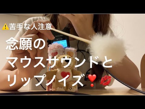 ASMR ⚠️苦手な人注意　マウスサウンドとリップノイズの音💋【リクエスト動画】