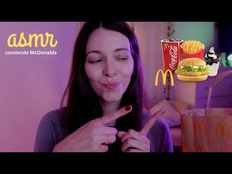 ASMR | charlando con vosotros y COMIENDO MCDONALD'S (eating relajante) | Love ASMR en español